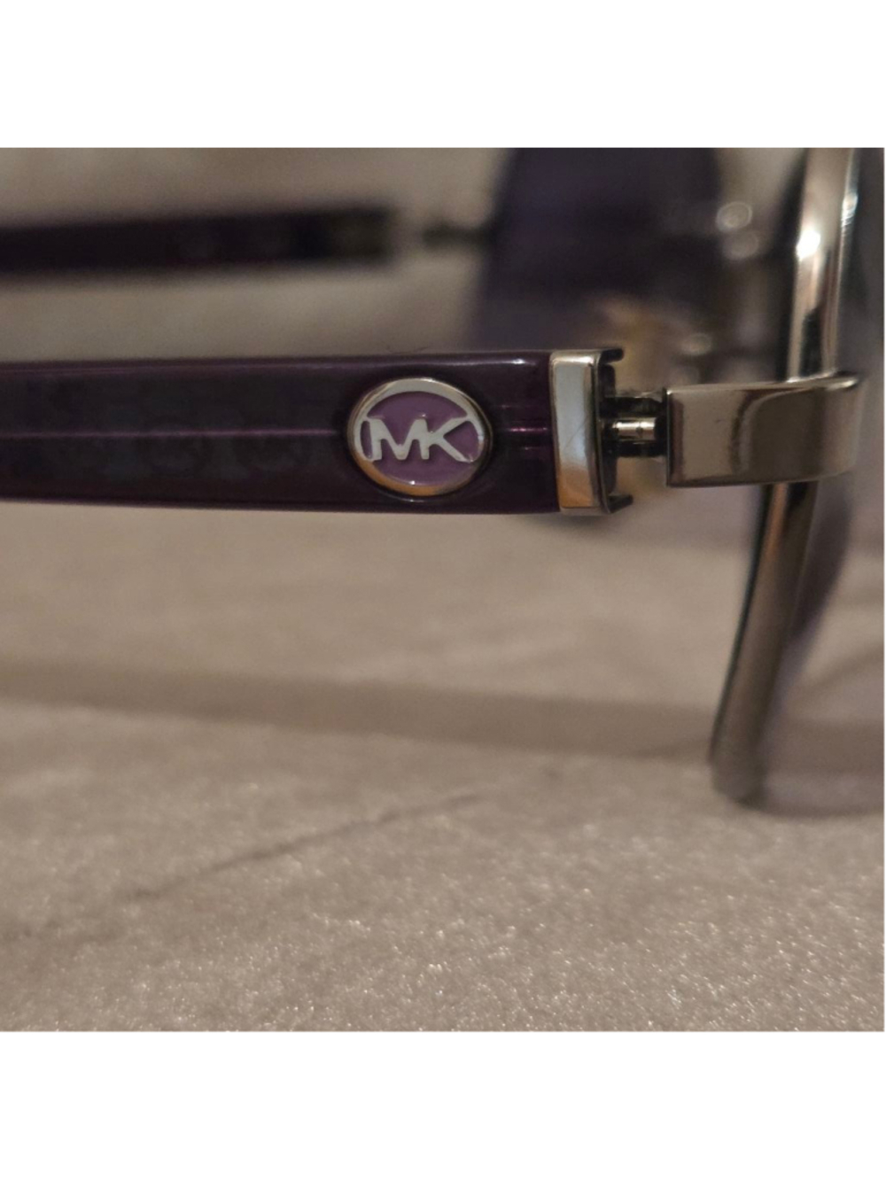 Women's Michael Kors Purple Silver Aviator Sunglasses One Size - Picture 4 of 12
